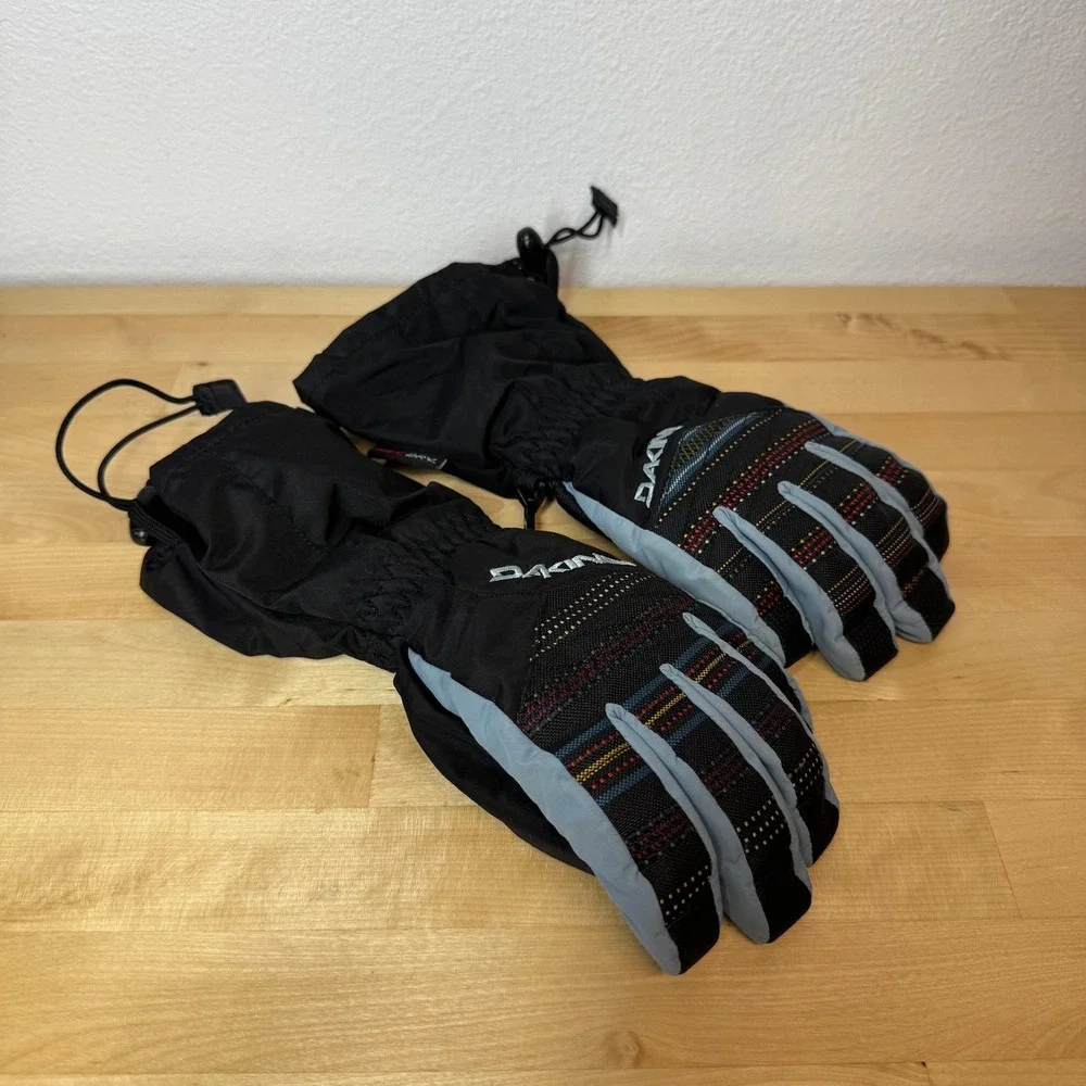 Dakine Tracker Kids M 6-8 Yrs Ski Snowboard Gloves Black‎ DK Dry 01300265